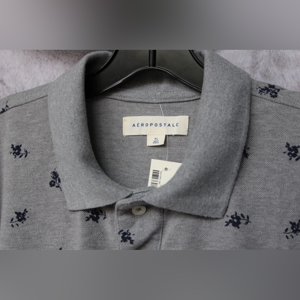 Men’s Floral Print Pique Polo (X-Large)